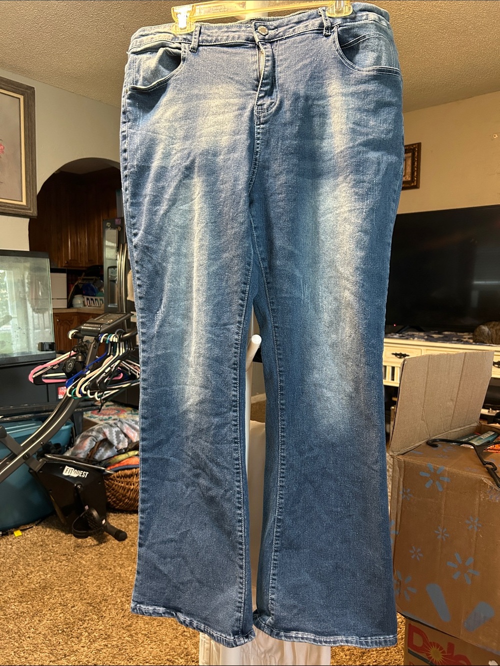 Women's Boot Cut Jeans in Faded Blue